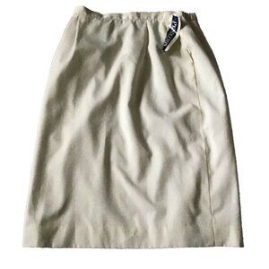 Pendleton Womens Classic White Pencil Skirt Size 14 Polyester Blend